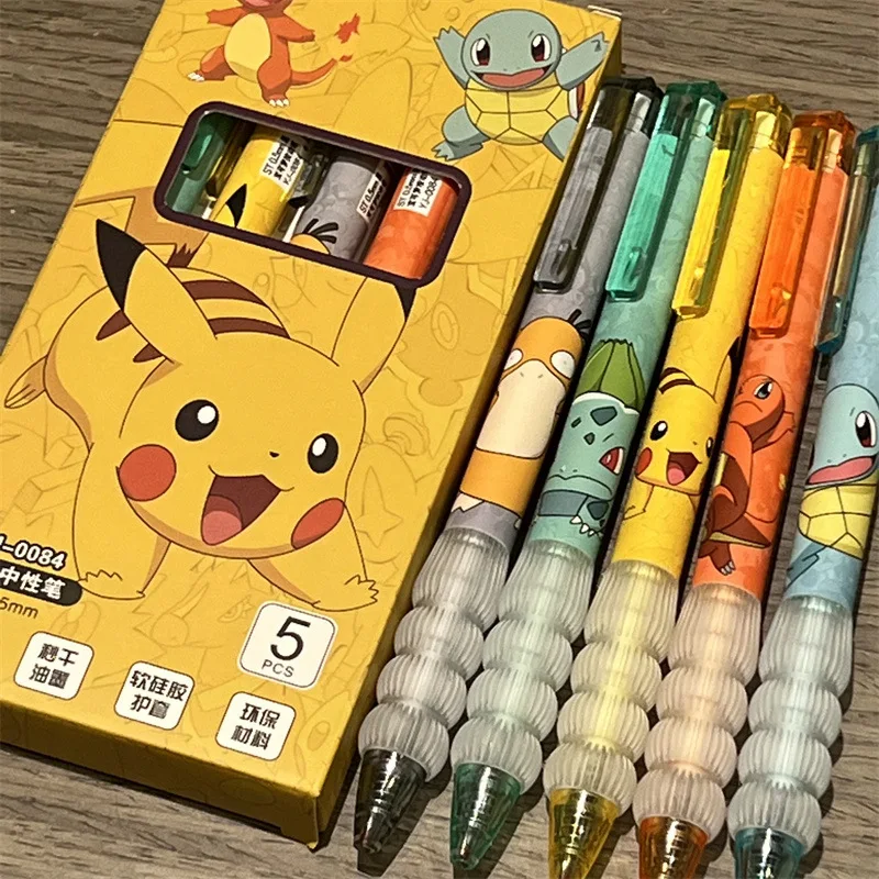 Gel Ink Pen Set - 5 stks Pikachu Gel Pen Set
