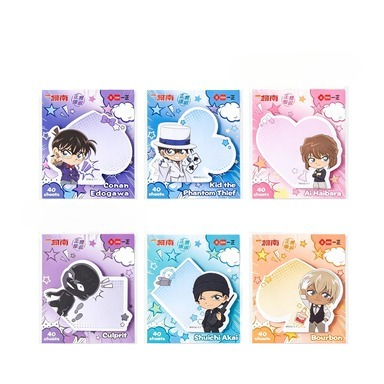 Memo Pad Sticky - Detective Conan Sticky Notes Cartoon Stijl