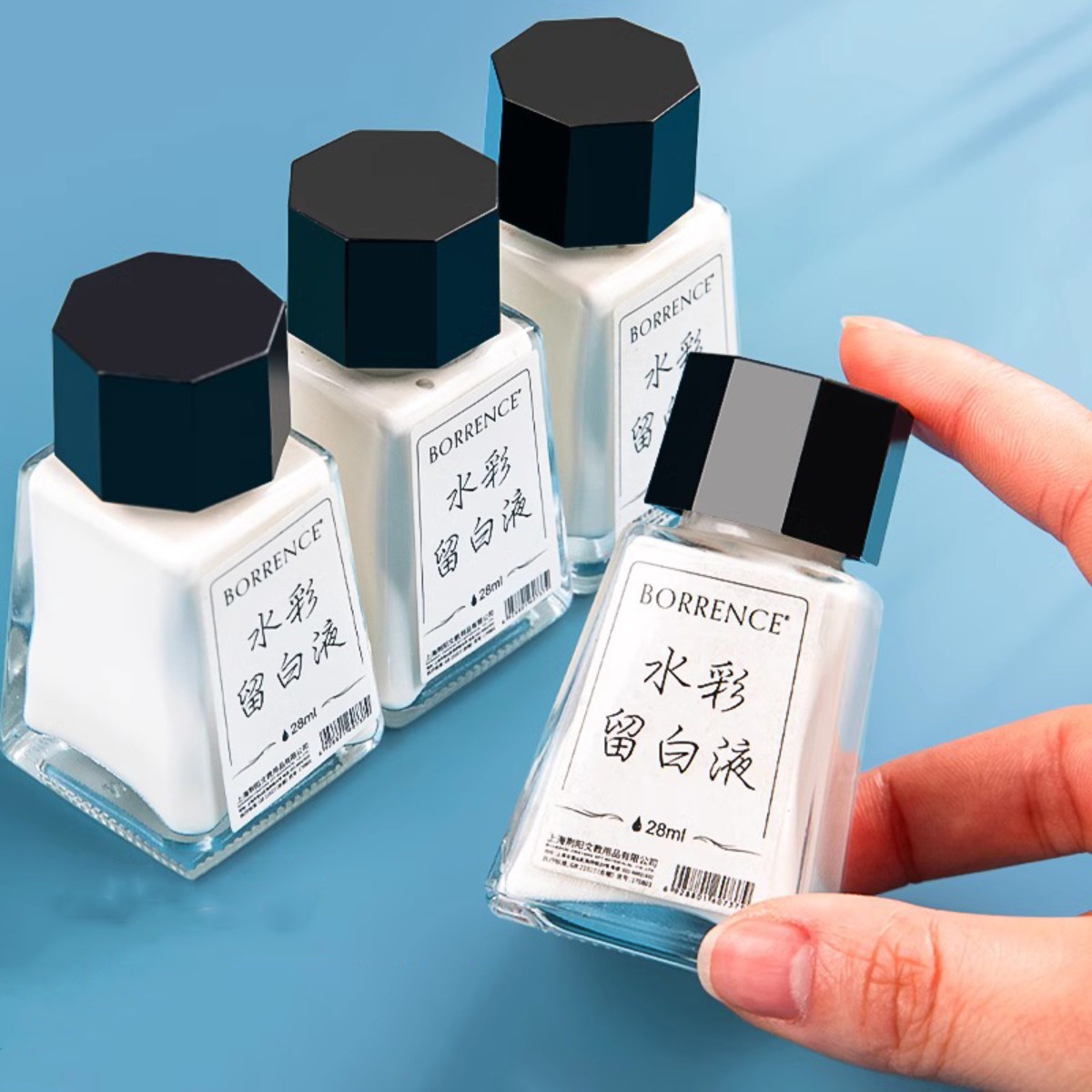 Correction Fluid White - Borrence 28 ml aquarelmaskeervloeistof, wit, gemakkelijk