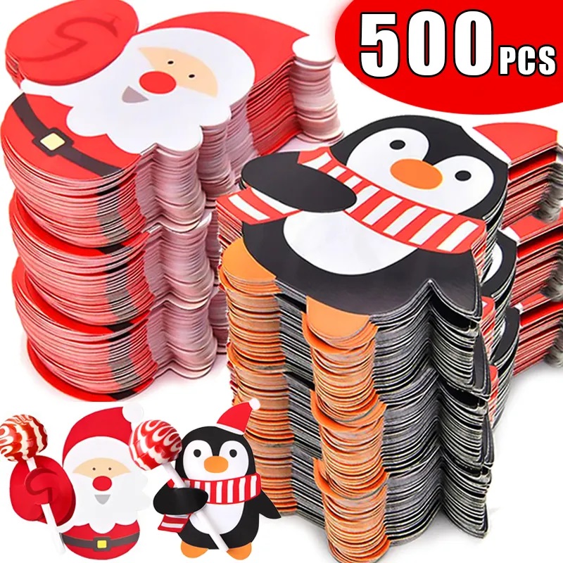 Cardstock Paper Pack - Kerst Lollipop Papieren Kaarten Cartoon Kerstman
