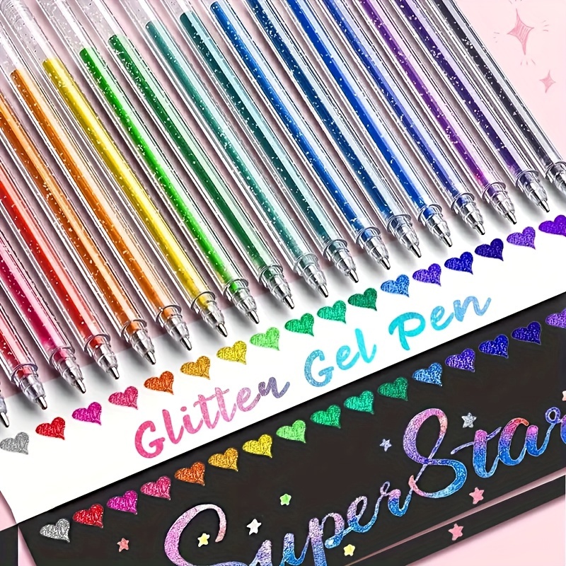 Gel Ink Pen Set - 8/12/18-delige speciale glittergelpenset, inclusief 48 kleuren