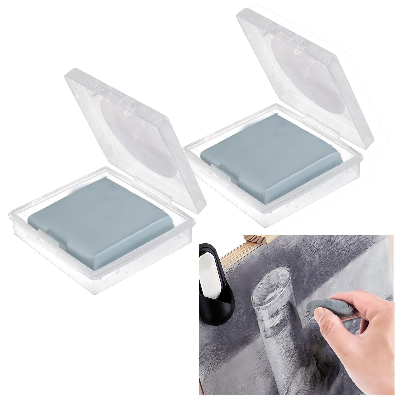 Rubber Eraser Kneaded - 2 stuks gekneedde gum voor kunstenaars,