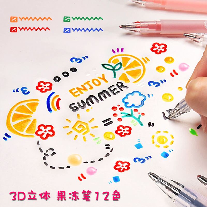 3D Drie-Dimensionale Jelly Pen - Gel Ink Pen Set recensie en prijs