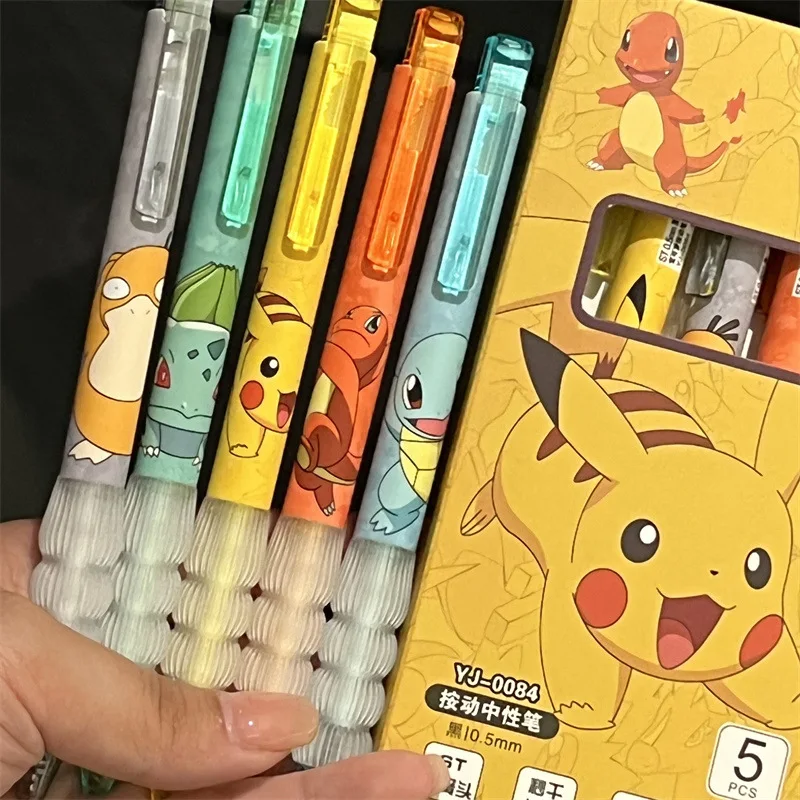 5 stks Pikachu Gel Pen Set Pok - Gel Ink Pen Set recensie en prijs