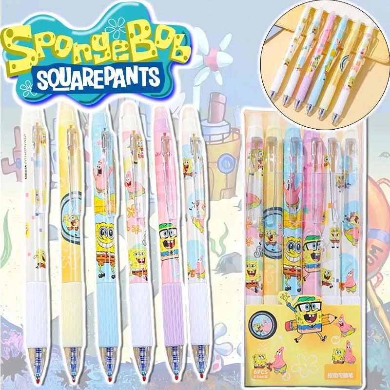6 stks/set SpongeBob Kawaii Ui - Gel Ink Pen Set recensie en prijs