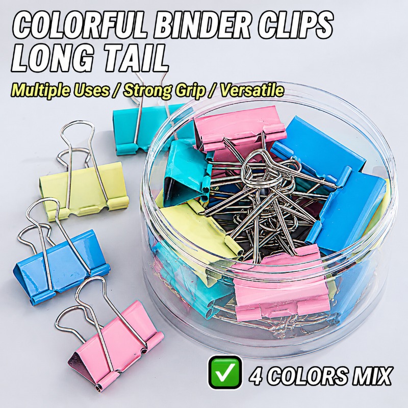 Kleurrijke metalen mapclips, v - Binder Clip Assorted recensie en prijs