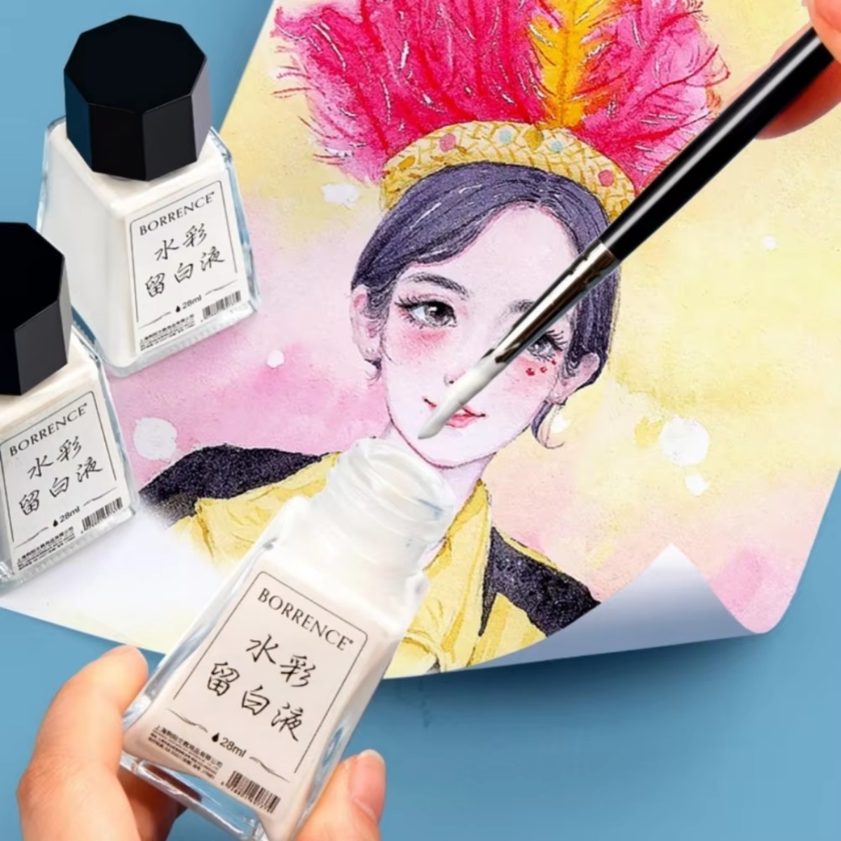 Borrence 28 ml aquarelmaskeerv - Correction Fluid White recensie en prijs