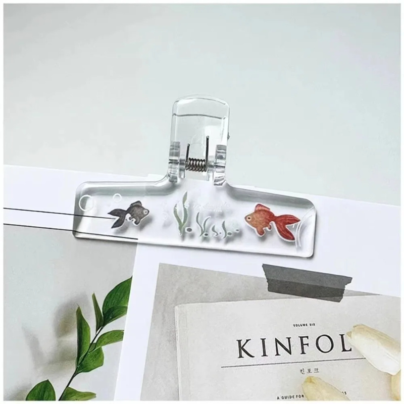 1PC Transparant Acryl Goudvis  - Binder Clip Assorted recensie en prijs