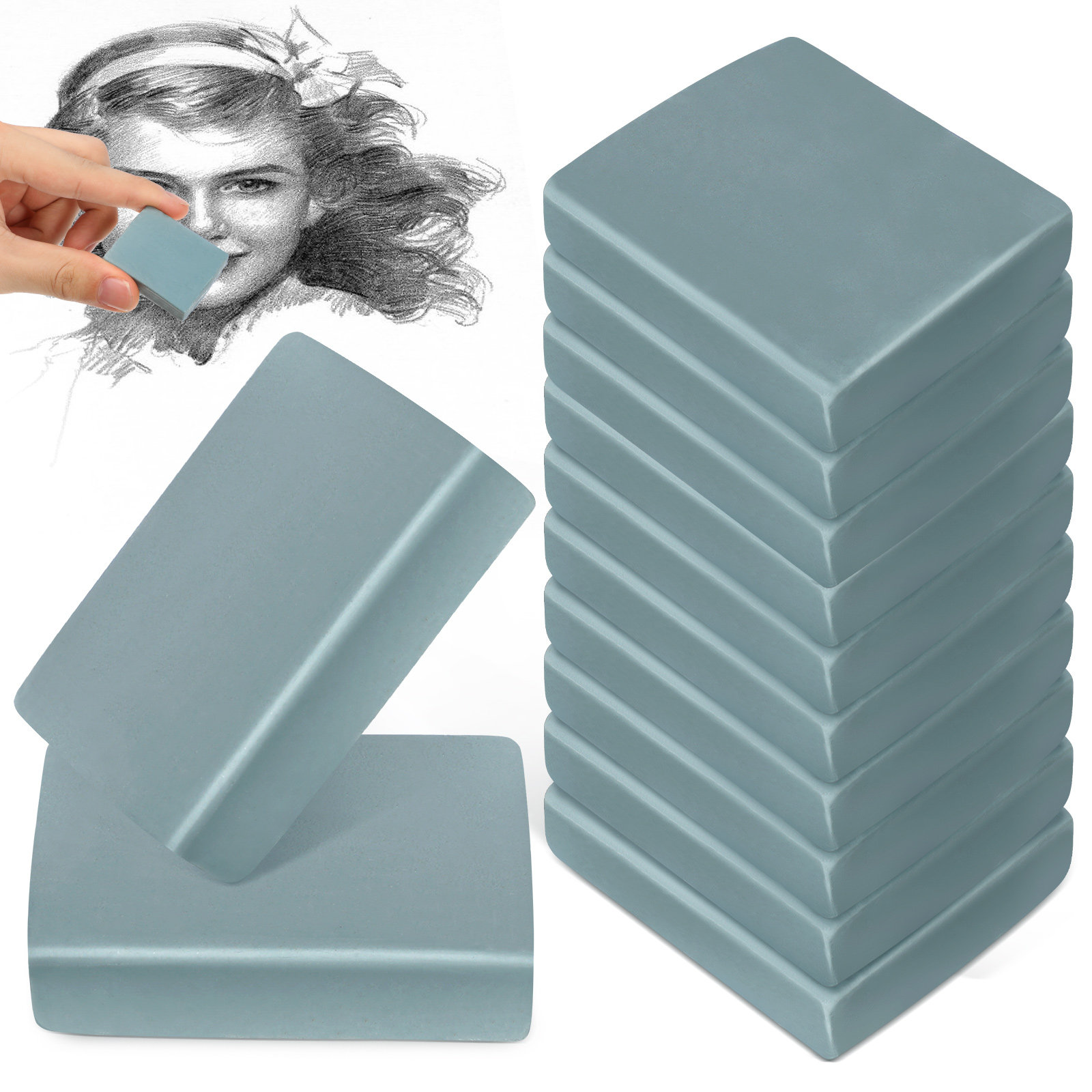 12 stuks kunstgummen voor teke - Rubber Eraser Kneaded recensie en prijs